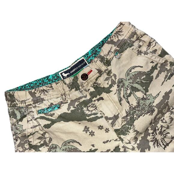 Modern Amusement Mens walk‎ casual shorts 31 Palm camouflage khaki camo - Picture 2 of 9